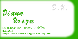 diana urszu business card